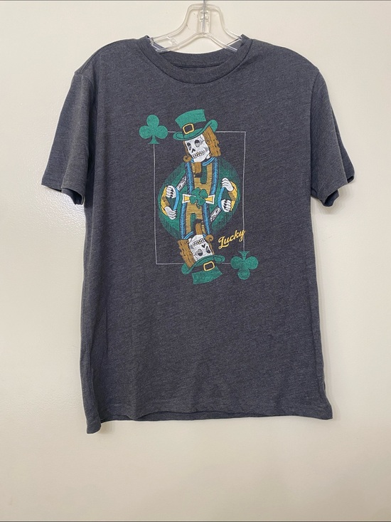 Lucky Brand Other - Lucky Brand Charcoal Tee with Skeleton Leprechaun Graphic